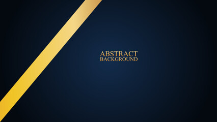 Abstract luxury blue and gold shapes background - obrazy, fototapety, plakaty
