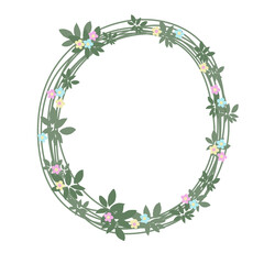christmas wreath of flower and leaf 