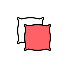 Pillow icon set illustration. Pillow sign and symbol. Comfortable fluffy pillow