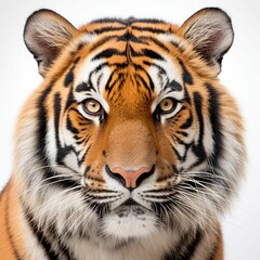 AI generated illustration of a majestic Bengal Tiger against a white background