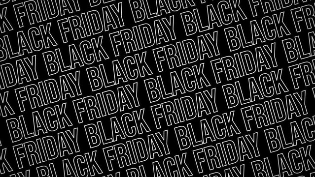 Black Friday looping text animation. Motion graphics