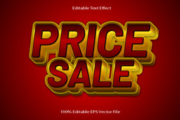 Price Sale Editable Text Effect Emboss Cartoon Gradient Style