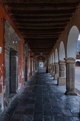 Characteristic arches of the main square of Ayacucho, characterized by their stone pavement and small arches