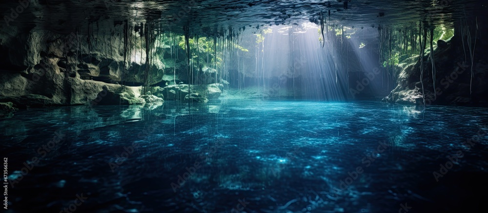 Sticker the top layer of water in a cenote