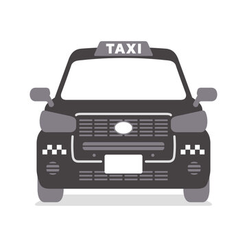 タクシー車両の正面イラスト