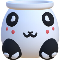 This 3D panda planter is perfect for your indoor plants, The black and white color scheme is modern and stylish, and the panda details are sure to add a touch of whimsy to your decor © Twin