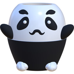 This 3D panda planter is perfect for your indoor plants, The black and white color scheme is modern and stylish, and the panda details are sure to add a touch of whimsy to your decor © Twin