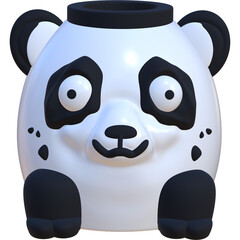 This 3D panda planter is perfect for your indoor plants, The black and white color scheme is modern and stylish, and the panda details are sure to add a touch of whimsy to your decor © Twin