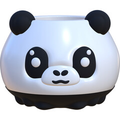 This 3D panda planter is perfect for your indoor plants, The black and white color scheme is modern and stylish, and the panda details are sure to add a touch of whimsy to your decor © Twin