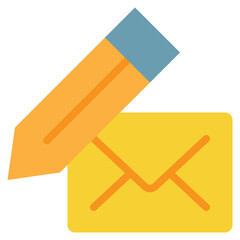 message evelope edit write pencil flat style