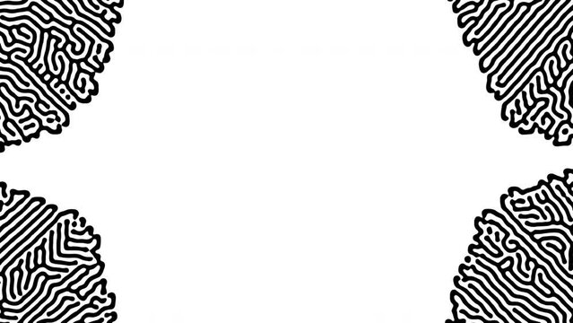 Reaction diffusion organic growing pattern. Cell division science background.