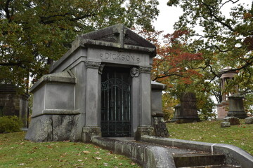 Elegant Building, Historic Graveyard, Sleepy Hollow Cemetery, New York