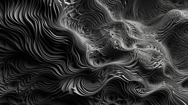 AI Generated Illustration Of A Textured Grayscale Background For Wallpapers