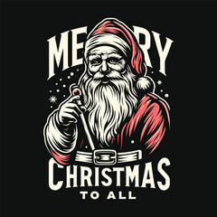 Merry Christmas to All T-shirt Design Vector