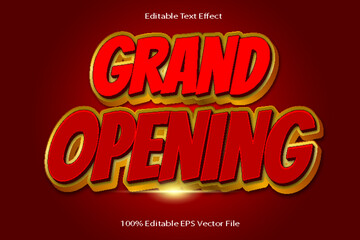 Grand Opening Editable Text Effect Emboss Cartoon Gradient Style