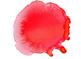 Watercolor stain red paint transparent