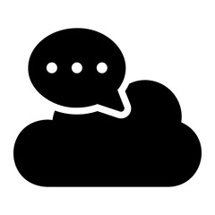 cloud computing glyph icon