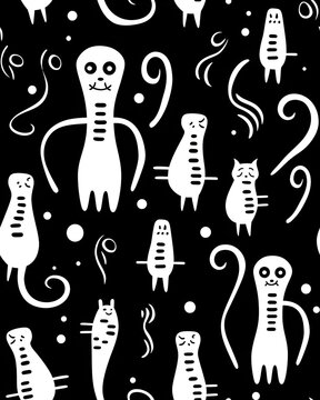 Doodle vector seamless pattern