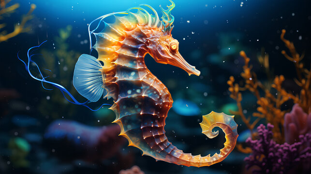 cavalary seahorse in the sea