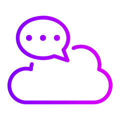 cloud computing gradient icon