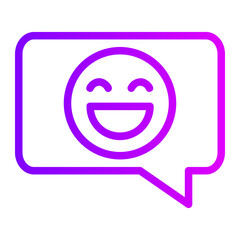 happy emoji gradient icon