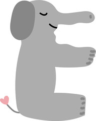 Letter E elephant illustration