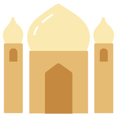 Mosque Flat Icon Illustration 