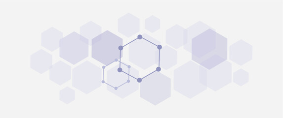 Obraz na płótnie Canvas hexagon geometric chemistry vector design concept for background, banner, template