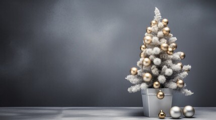 Christmas tree on a dark grunge background