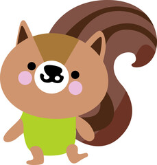 Squirrel kid illustration