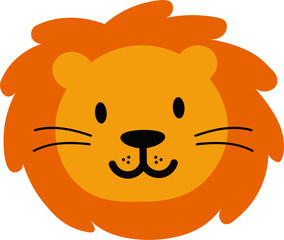 Lion head illustration