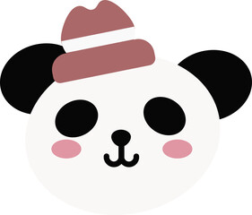 Panda head illustration