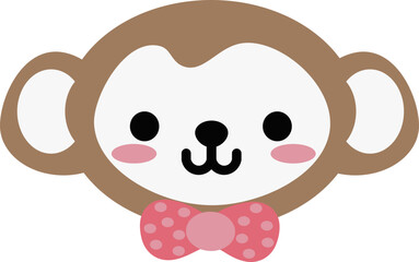 Monkey head illustration