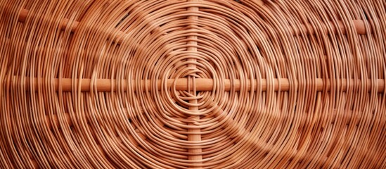 Complete aerial perspective of circular arrangement made of rattan