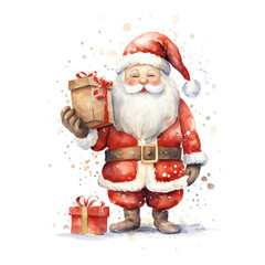 Adorable Watercolor Christmas theme Illustration