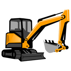excavator tracktor machine heavy png image