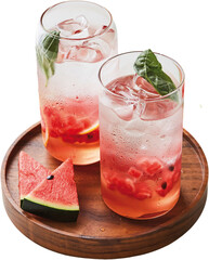 watermelon juice isolated on white background