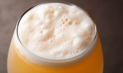glass of beer with foam