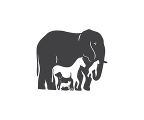 Animal logo design vector template