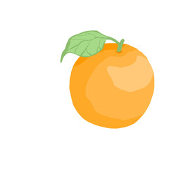 orange with leaf