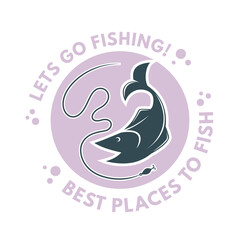 Let us go fishing, best places for fishing logo