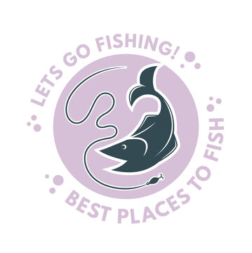 Let us go fishing, best places for fishing logo