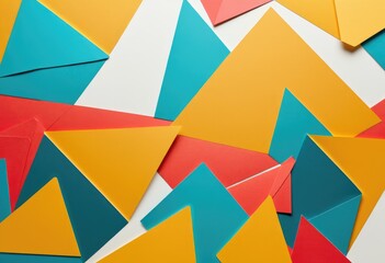 Obraz premium A collage of paper cutouts, each with a unique texture and color, arranged in a creative composition