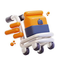 3d rendering fast food delivery illustration