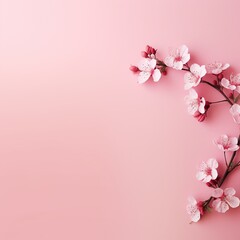 Simple pink background, empty space for text and design