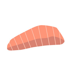 Illustration of Sliced ​​Salmon