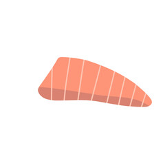 Illustration of Sliced ​​Salmon