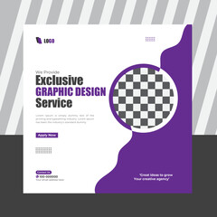 Business marketing agency promotion and social media post banner design