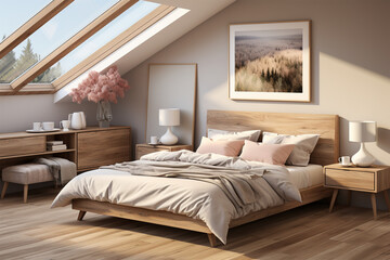 Fototapeta na wymiar minimalist bedroom