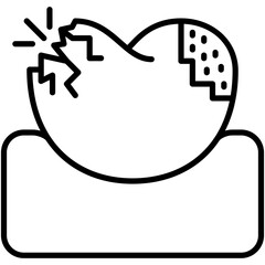 Dental Caries Icon. Plaque Dirty Tooth Symbol Stock Illustration. Vector Line Icons For UI Web Design And Presentation